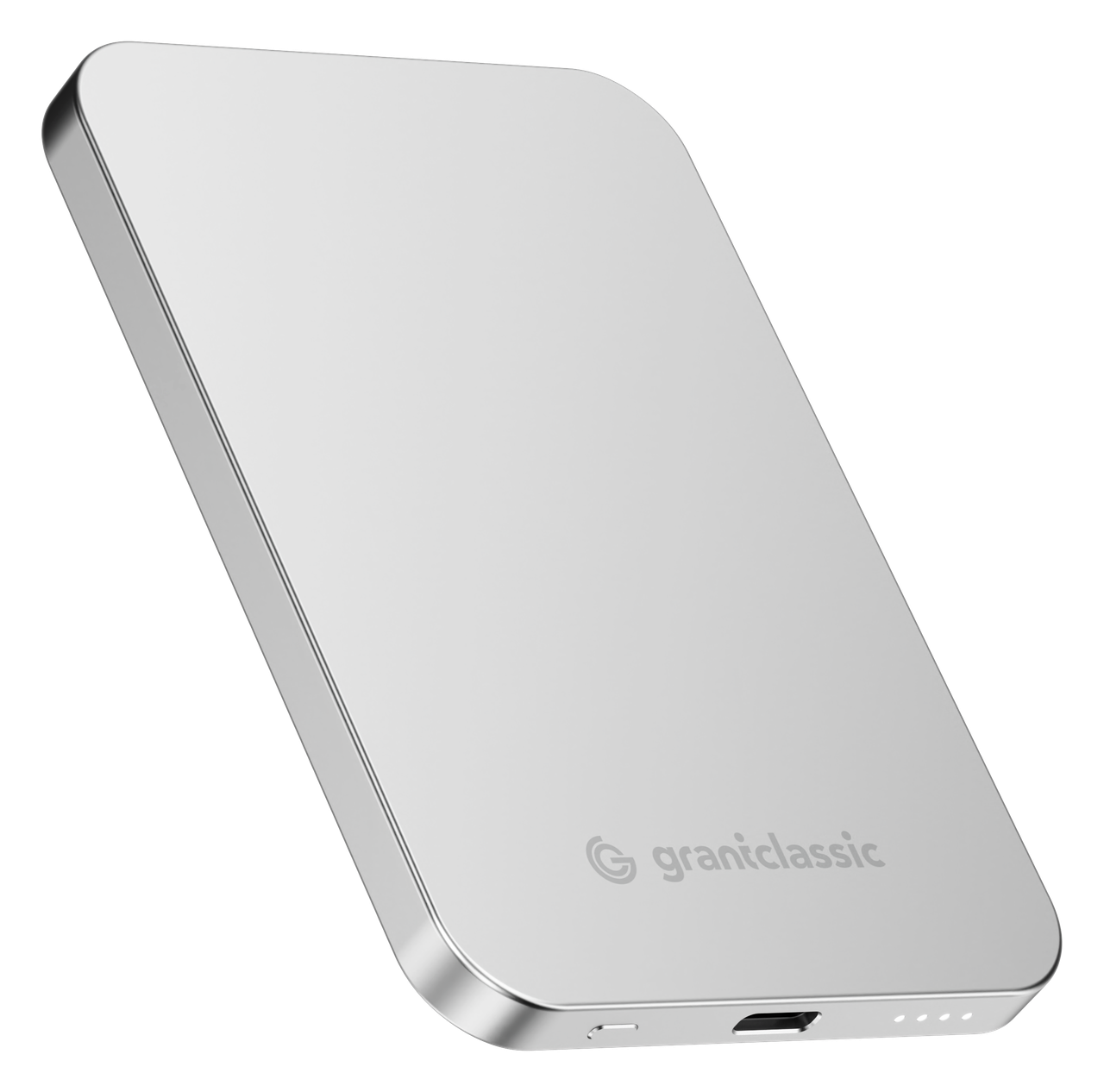 TITANSHIELD Air Ultra-Slim Solid-State Power Bank 5000 mAh Polar Silver