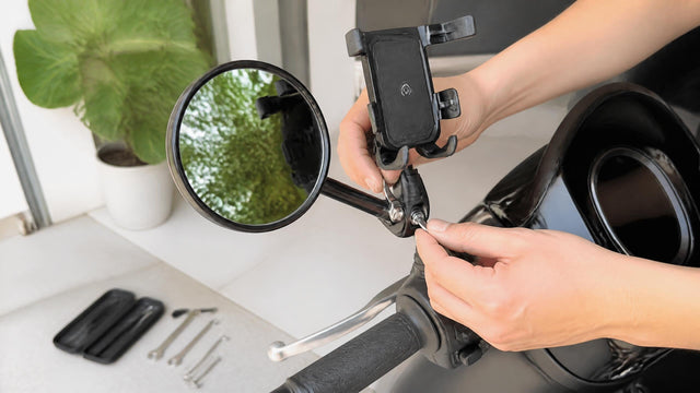 How to install a motorcycle phone mount: hardware and steps