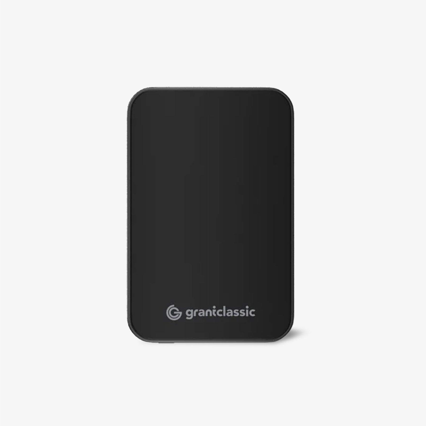 TITANSHIELD 5,000 mAh Solid-State Power Bank, front view in black | grantclassic