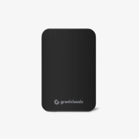 TITANSHIELD 5,000 mAh Solid-State Power Bank, front view in black | grantclassic