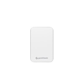 TITANSHIELD 10,000 mAh Solid-State Power Bank, front view in white | grantclassic