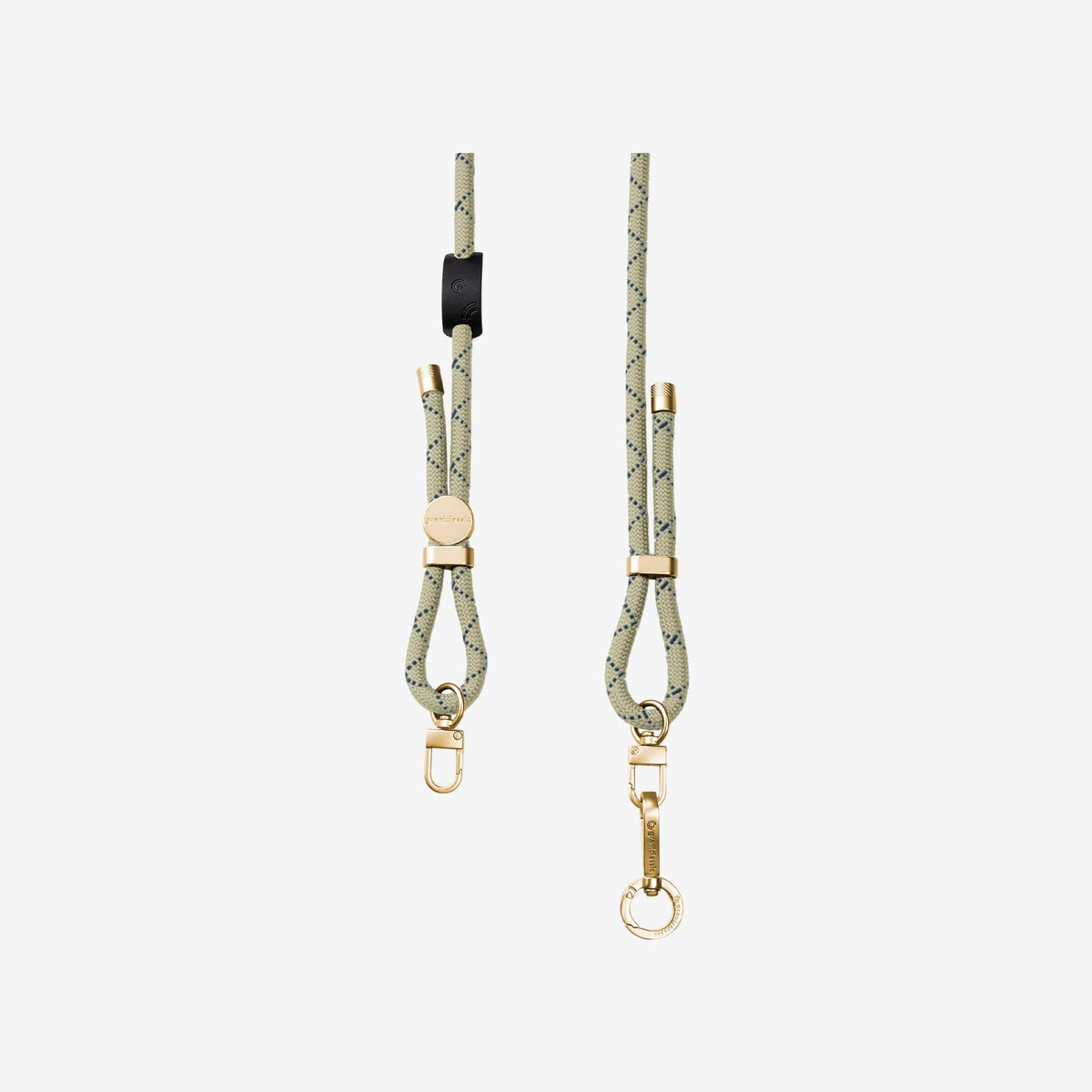 Velvet Strap - Phone Lanyard - Army Green Pinstripe - Image 2 | grantclassic