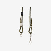 Velvet Strap Phone Lanyard - Army Green Pinstripe - Image 1 | grantclassic