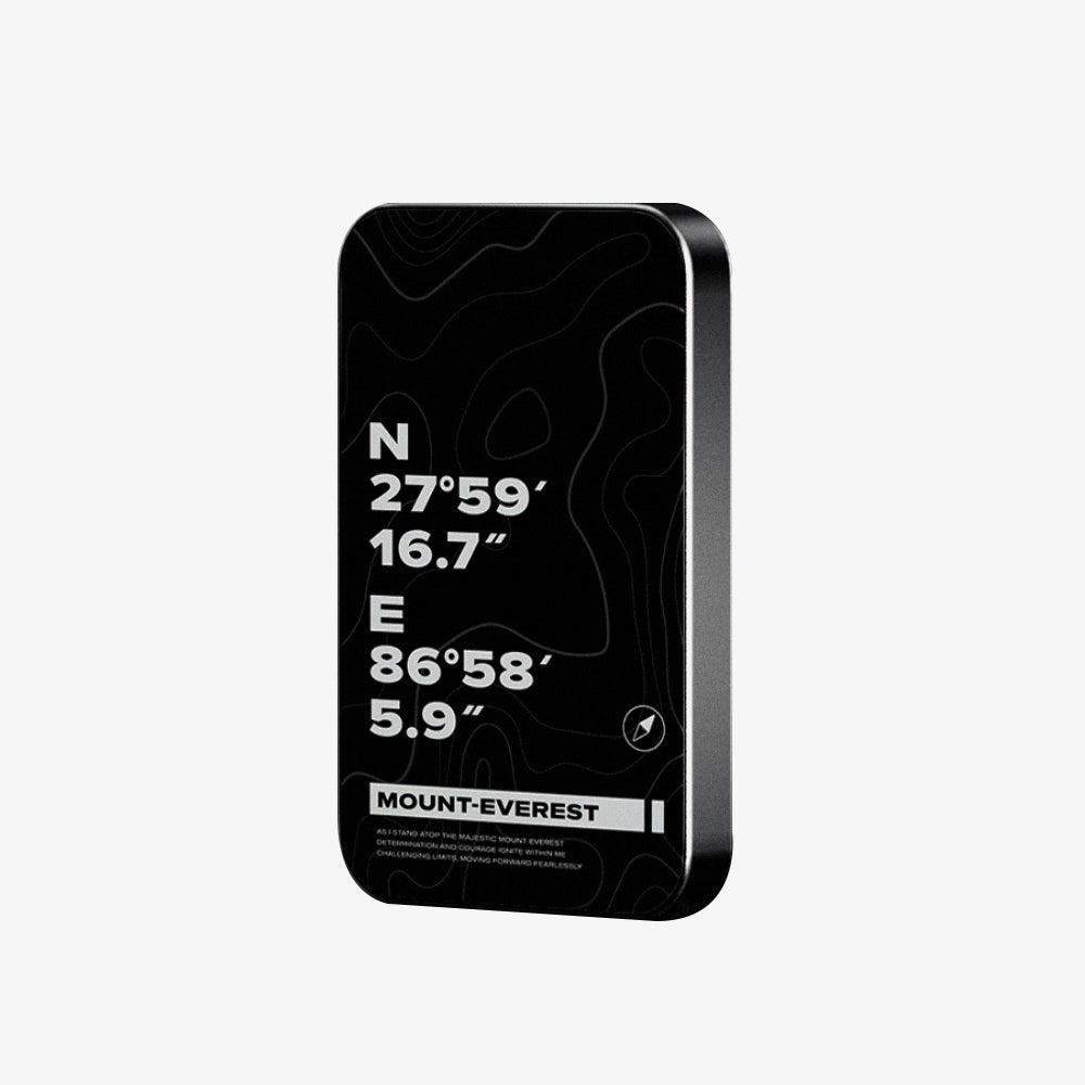 TITANSHIELD Solid-State Power Bank, Everest Black Design Edition front view | grantclassic
