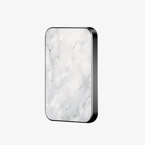 TITANSHIELD Solid-State Power Bank, Marble White Design Edition front view | grantclassic