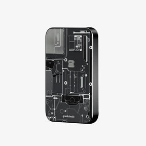 TITANSHIELD Solid-State Power Bank, Mecha Black see-through Design Edition front view | grantclassic