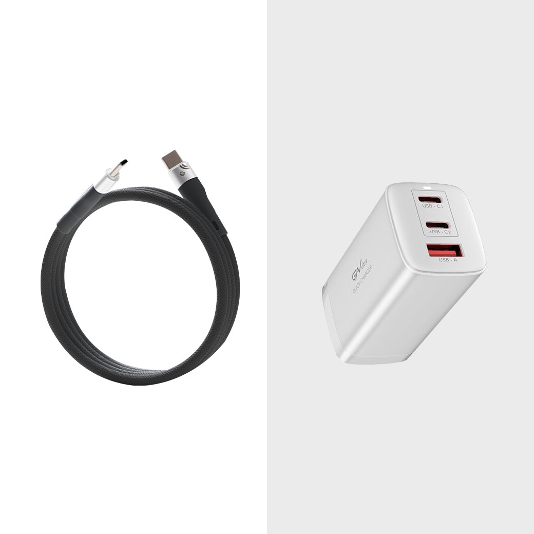 [Tidy Charge Kit] FlexMag magnetic self-coiling cable + 65W charger — Image 4 | grantclassic