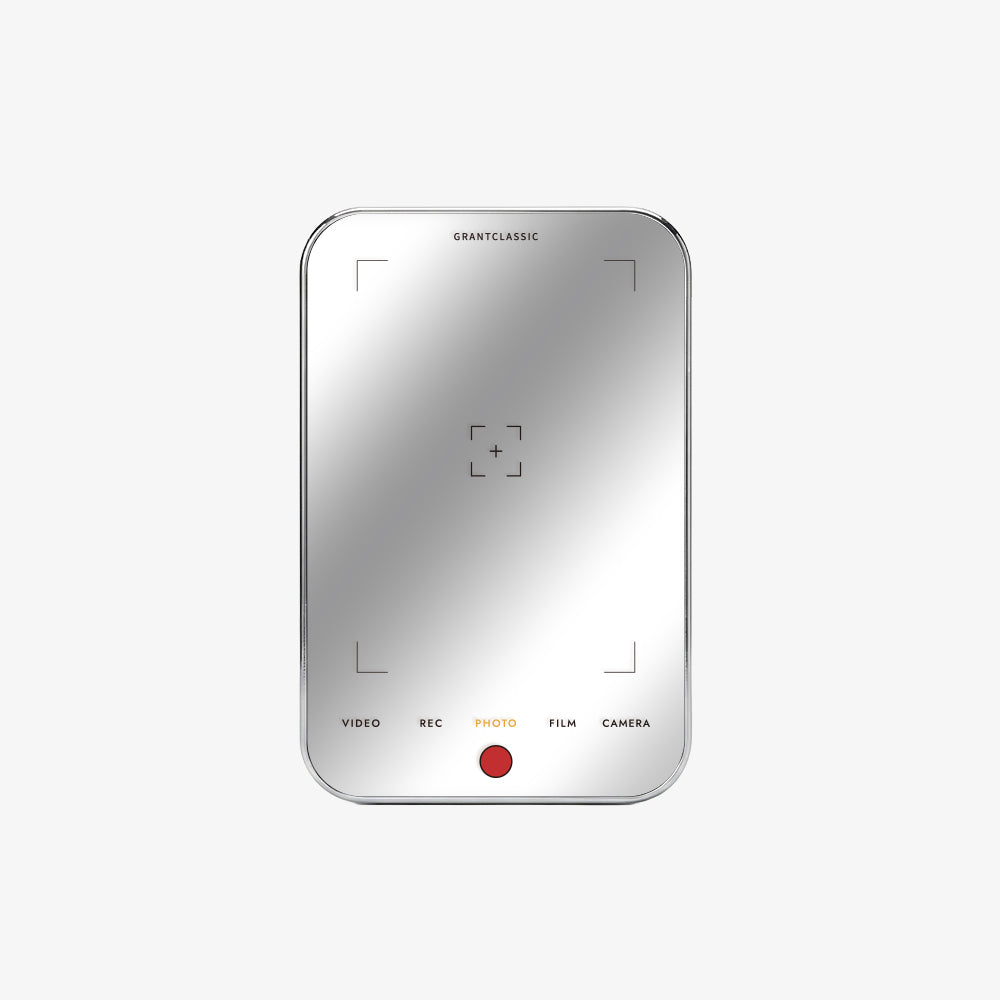 TITANSHIELD Mirror Edition, mirrored front with a camera viewfinder graphic | grantclassic