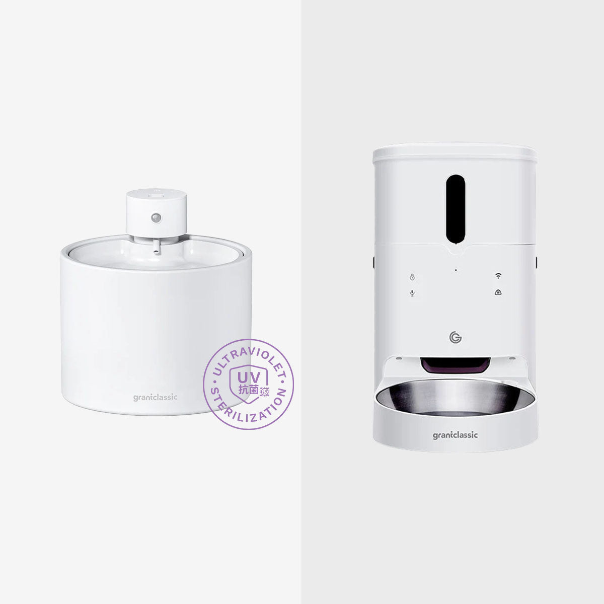 [Pet Bundle] AquaLux Fountain, UV + LuxNourish Automatic Feeder - Image 1 | grantclassic