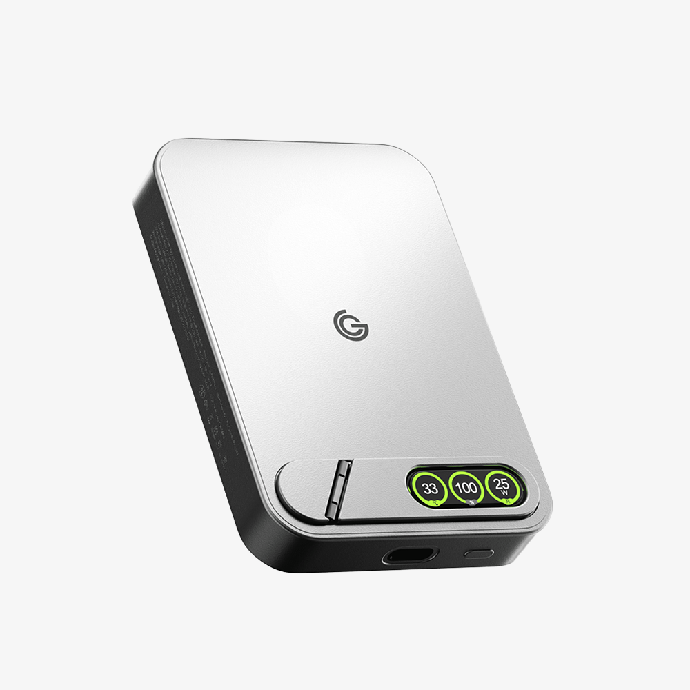 TITANSHIELD Pro 10,000 mAh Solid-State Power Bank in black, digital battery display and USB-C port | grantclassic